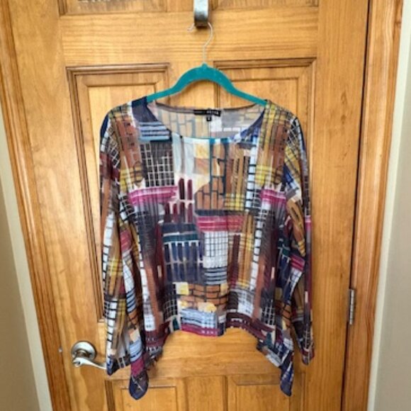 Kozan sheer multicolor top - Picture 1 of 4